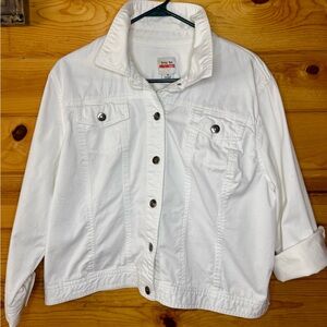 Ruby Rd. Crisp White Jean Jacket